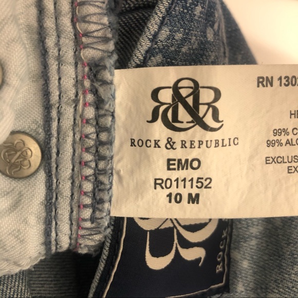 Rock & Republic distress jeans size 10. (B1) - Picture 5 of 13